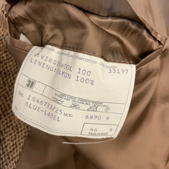 Polo by Ralph Lauren Vintage Hopsack Virgin Wool Jacket in Brown Size 46 R Italy - Picture 7 of 8